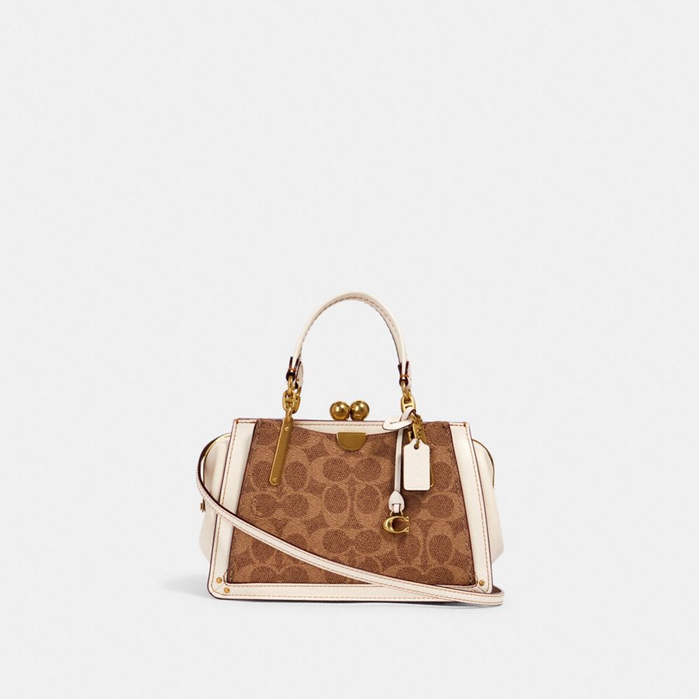 COACH 88542 - KISSLOCK DREAMER 21 IN SIGNATURE CANVAS BRASS/TAN CHALK