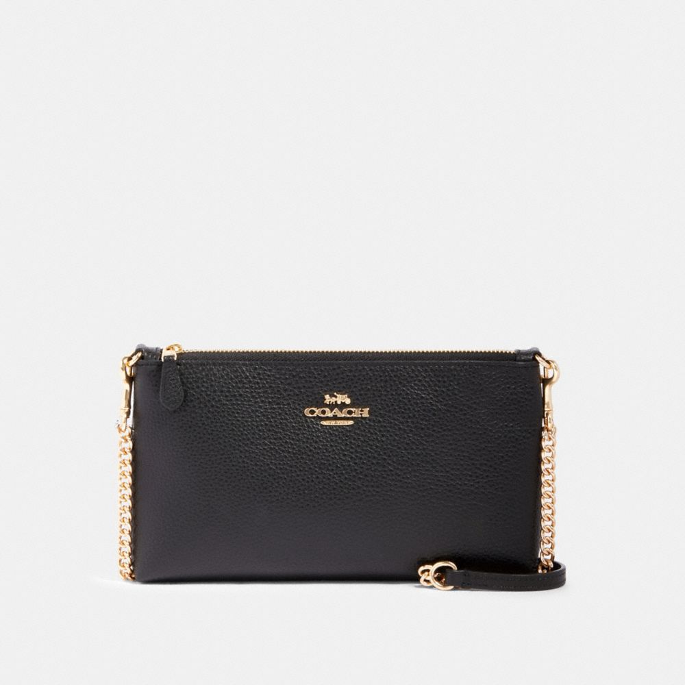 COACH ZIP TOP CROSSBODY - IM/BLACK - 88682