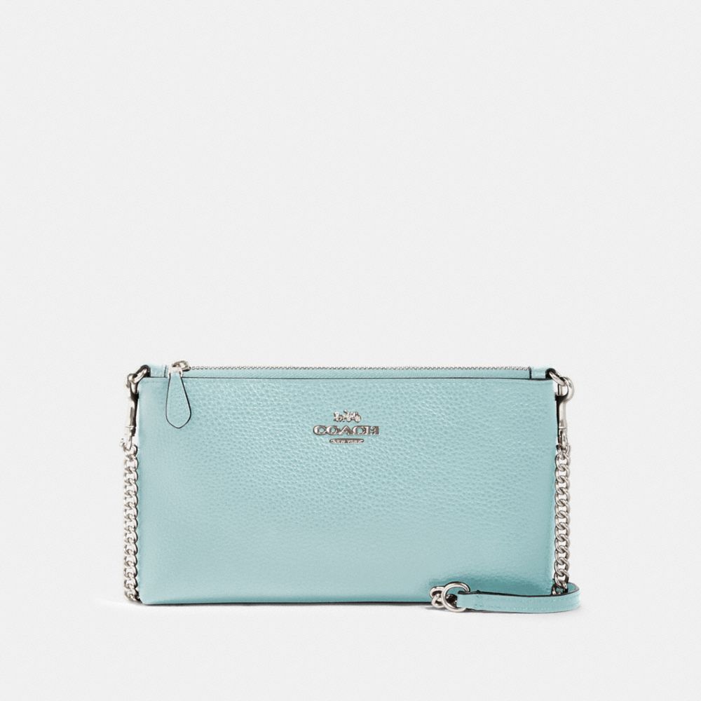 COACH 88682 ZIP TOP CROSSBODY SV/SEAFOAM