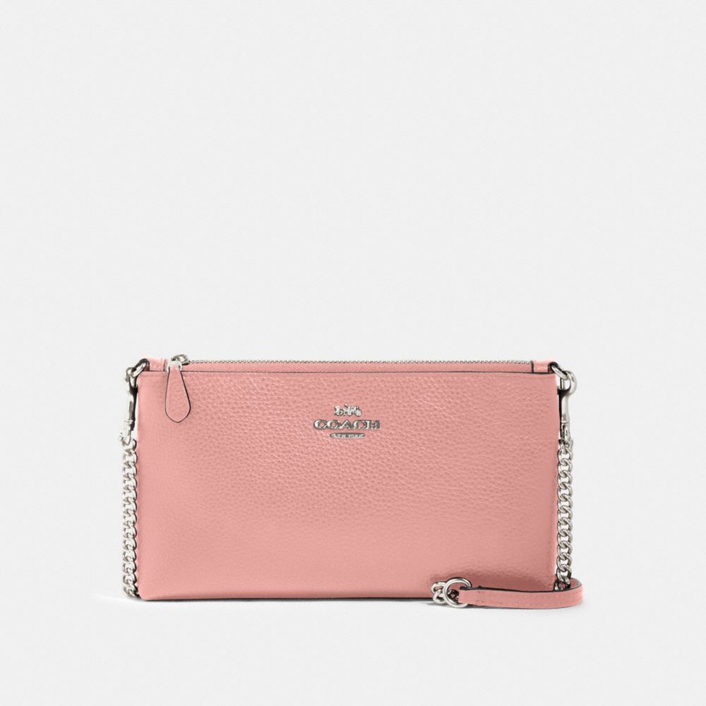 COACH 88682 Zip Top Crossbody SV/LIGHT BLUSH