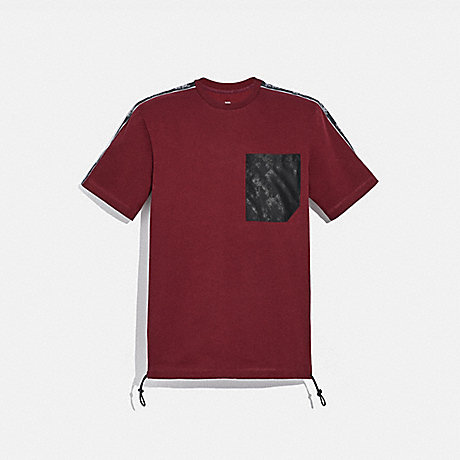 COACH HORSE AND CARRIAGE POCKET T-SHIRT - BURGUNDY - 88699