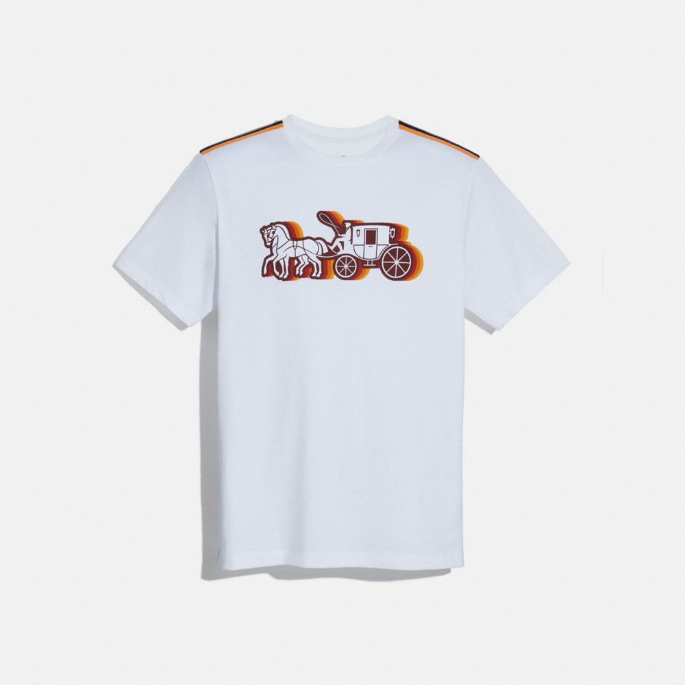 COACH 88700 - HORSE AND CARRIAGE T-SHIRT WHITE