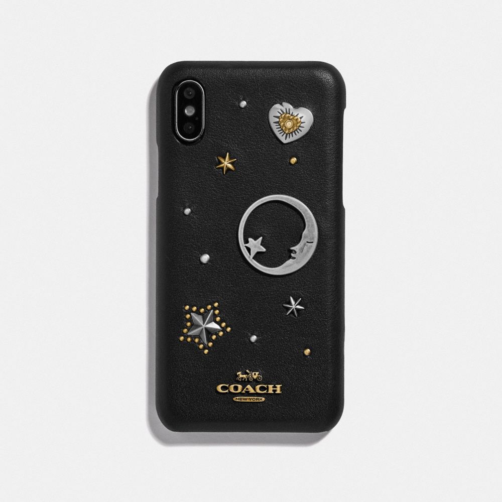 IPHONE X/XS CASE WITH SOUVENIR PINS - BLACK - COACH 88742