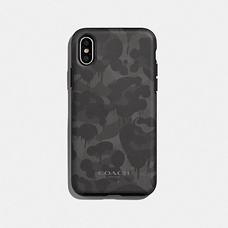COACH 88750 Iphone X/Xs Case With Camo Print BLACK
