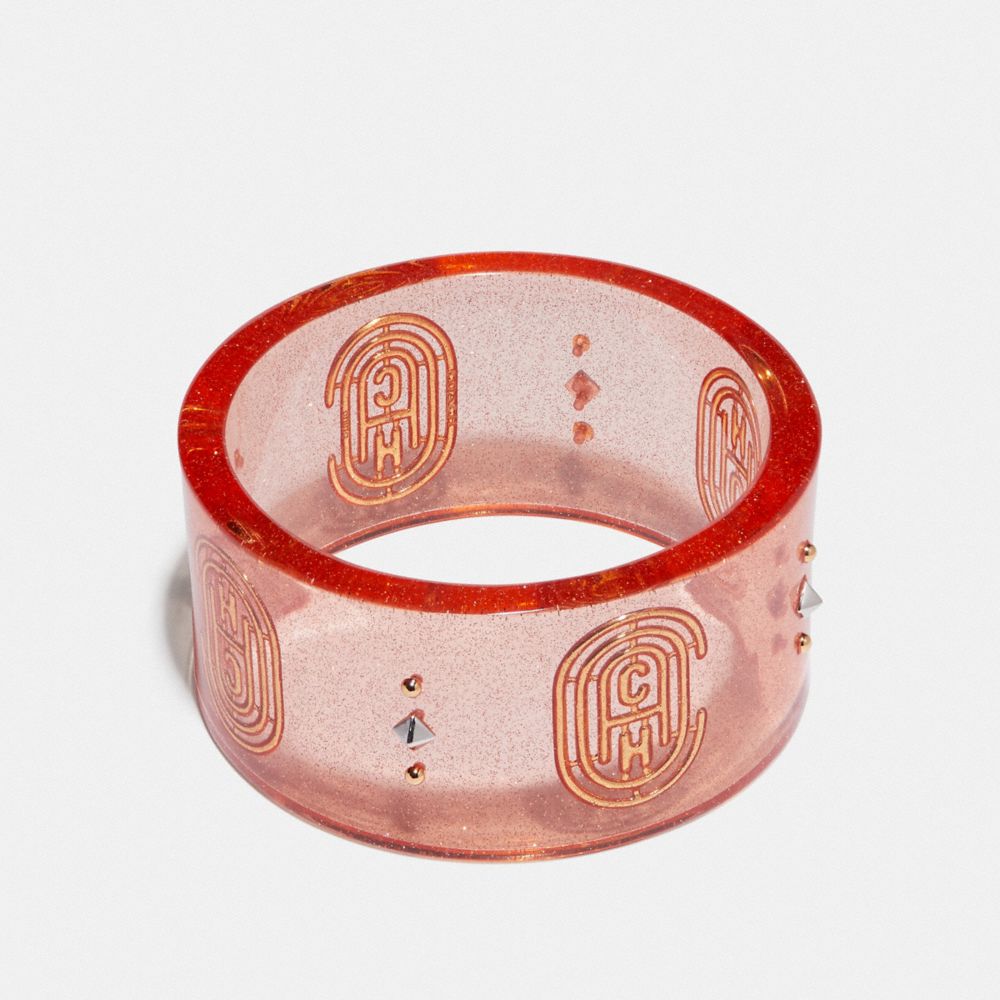 RETRO SIGNATURE BANGLE - 88756 - GOLD/CLEAR