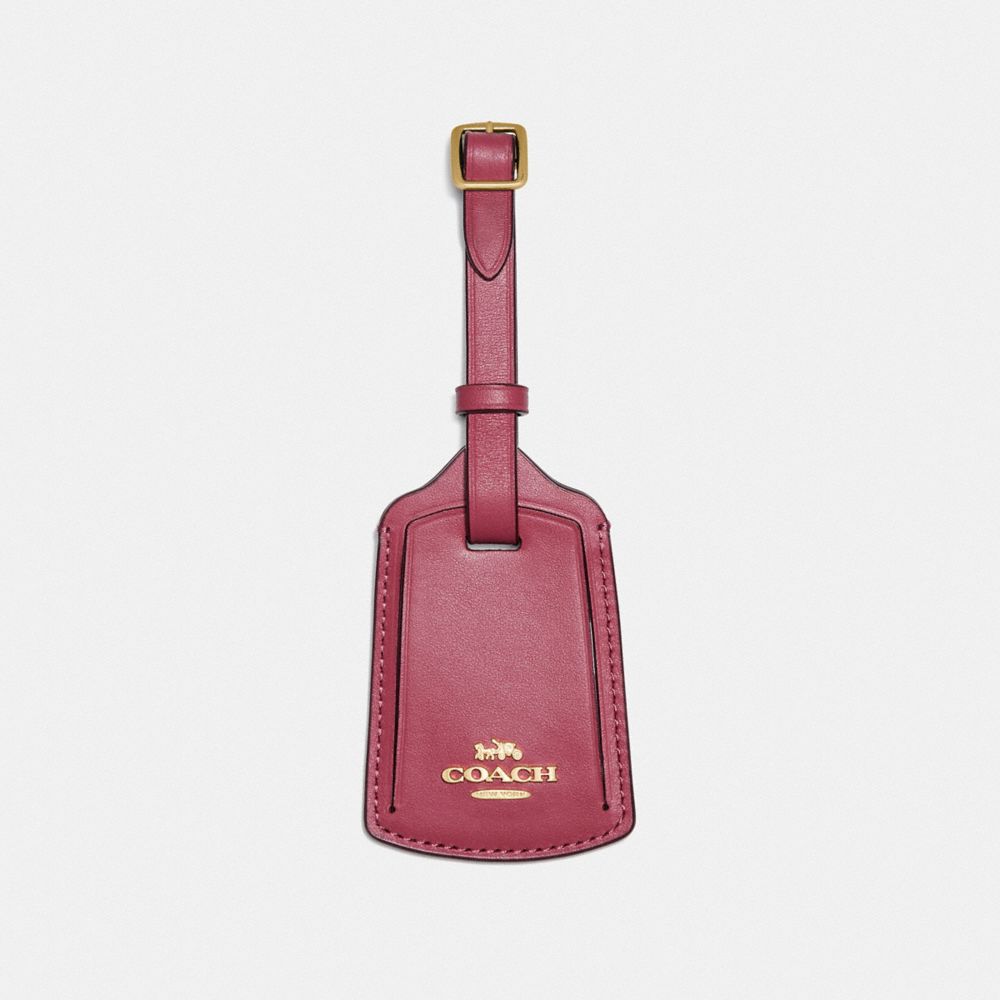 COACH 89015B Boxed Luggage Tag GOLD/DUSTY-PINK