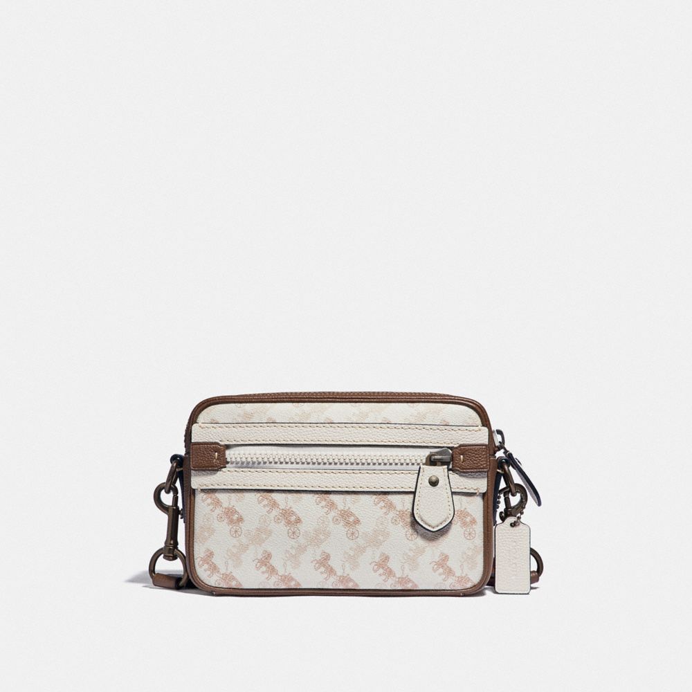 COACH 89084 Academy Crossbody With Horse And Carriage Print JI/CHALK