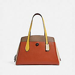 LORA CARRYALL IN COLORBLOCK - V5/GINGER MULTI - COACH 89086