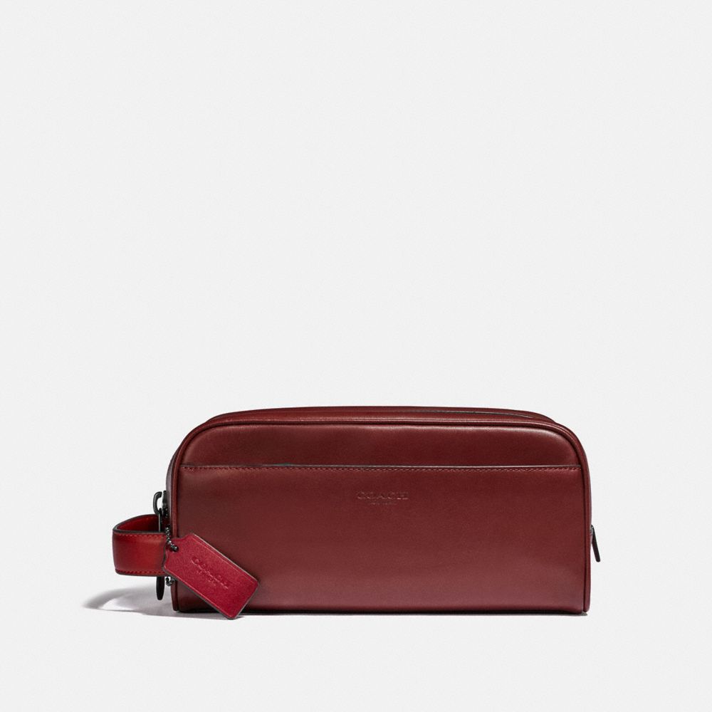 COACH 89130 - TRAVEL KIT IN COLORBLOCK DARK CARDINAL/WINE