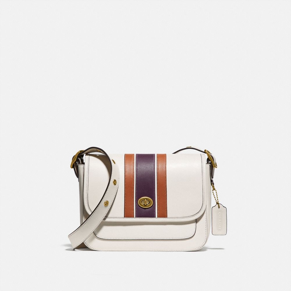 COACH 89139 Rambler Crossbody With Varsity Stripe B4/CHALK MULTI