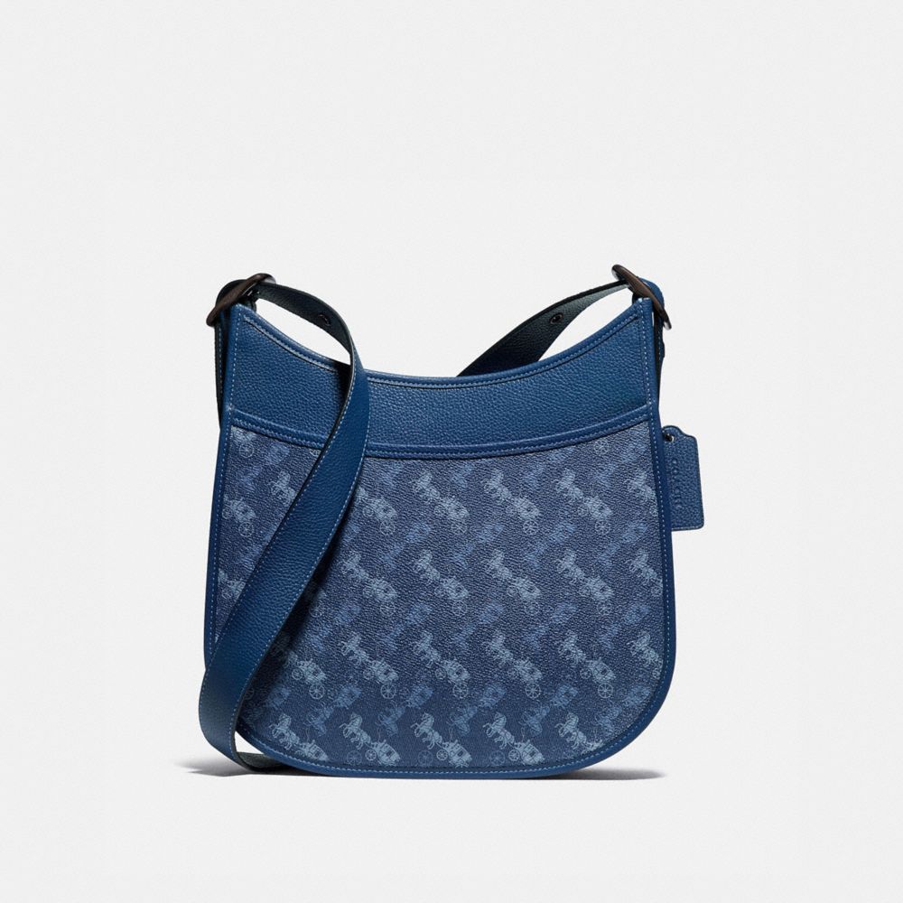 EMERY CROSSBODY WITH HORSE AND CARRIAGE PRINT - 89140 - V5/BLUE TRUE BLUE