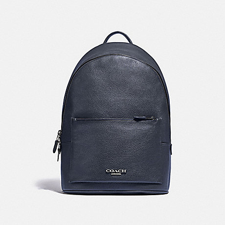 COACH 89160 Metropolitan Soft Backpack BLACK-ANTIQUE-NICKEL/MIDNIGHT-NAVY