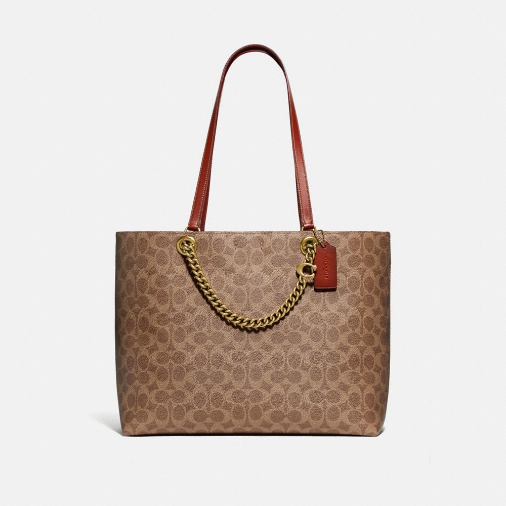 COACH 89174 - SIGNATURE CHAIN CONVERTIBLE TOTE IN SIGNATURE CANVAS - B4 ...