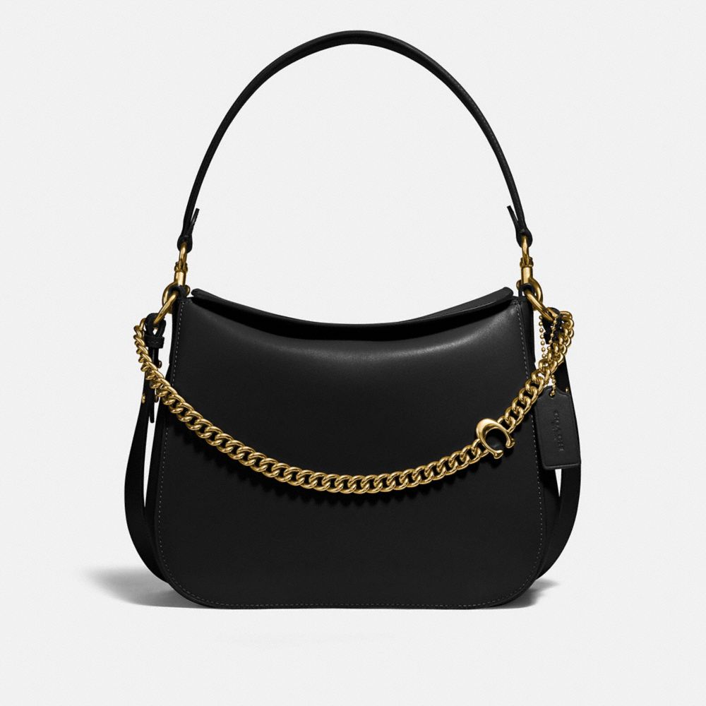 COACH 89178 Signature Chain Hobo Brass/Black