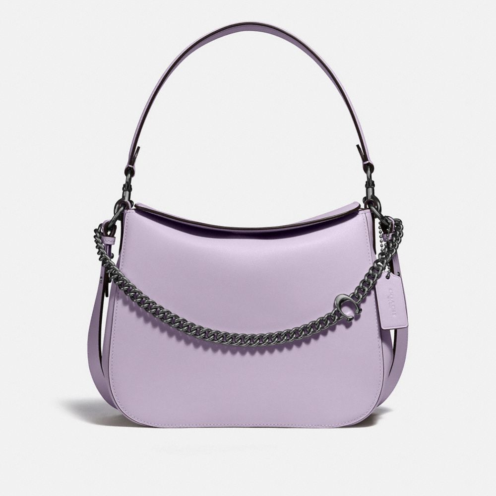 COACH 89178 Signature Chain Hobo PEWTER/SOFT LILAC