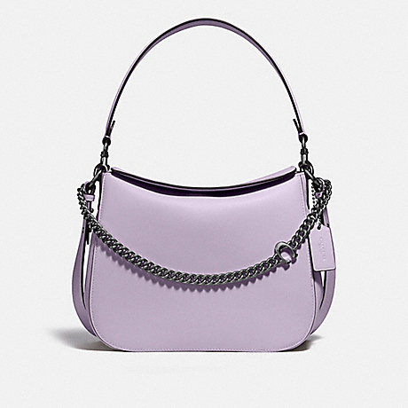 COACH 89178 Signature Chain Hobo Pewter/Soft-Lilac