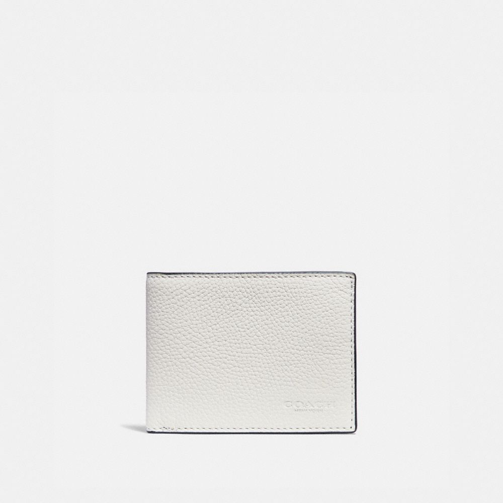 SLIM BILLFOLD WALLET IN COLORBLOCK - CHALK BLACK - COACH 89239