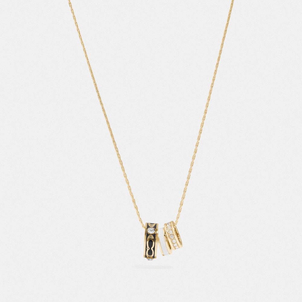 Signature Trio Necklace - 89252 - Gold/Black