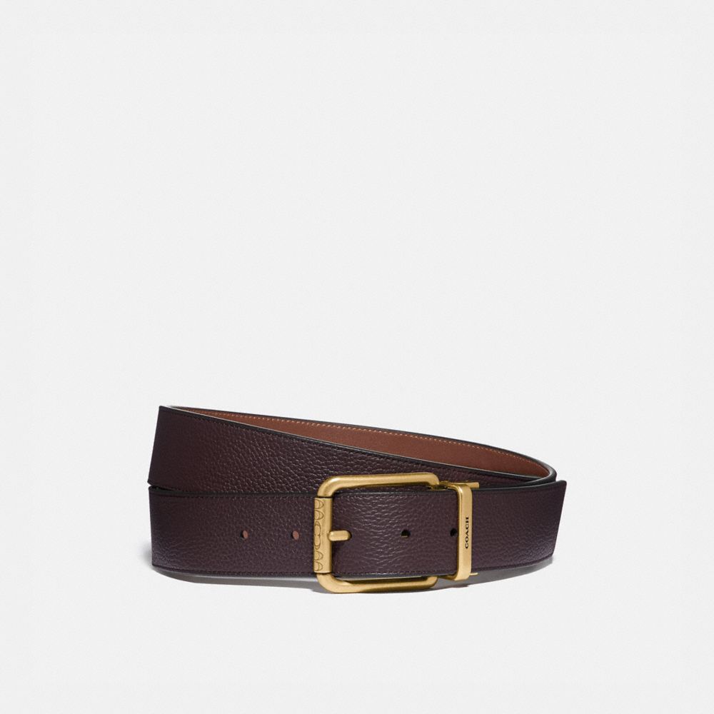 COACH Roller Buckle Cut To Size Reversible Belt, 38 Mm - OAK/SADDLE - 89276