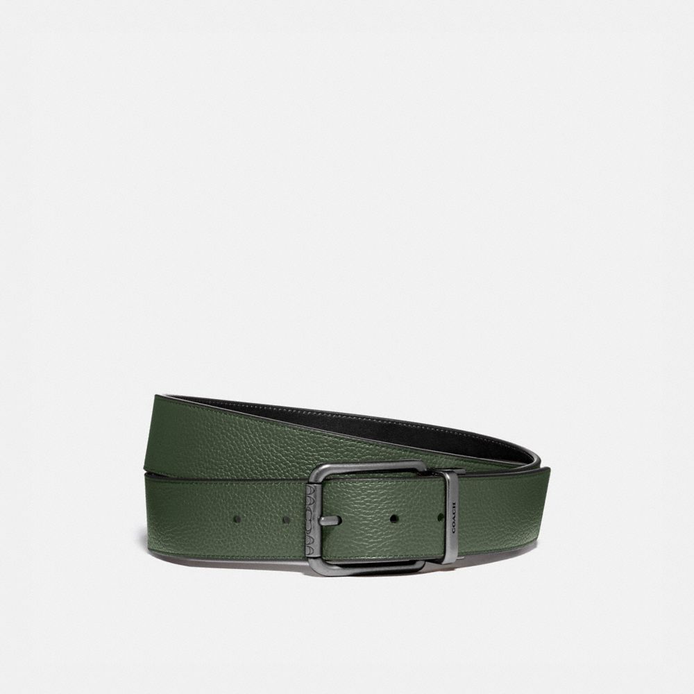 COACH 89276 - ROLLER BUCKLE CUT-TO-SIZE REVERSIBLE BELT, 38MM LEAF/BLACK