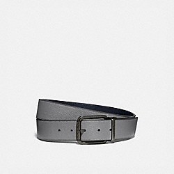 COACH 89276 Roller Buckle Cut To Size Reversible Belt, 38 Mm WASHED STEEL/MIDNIGHT