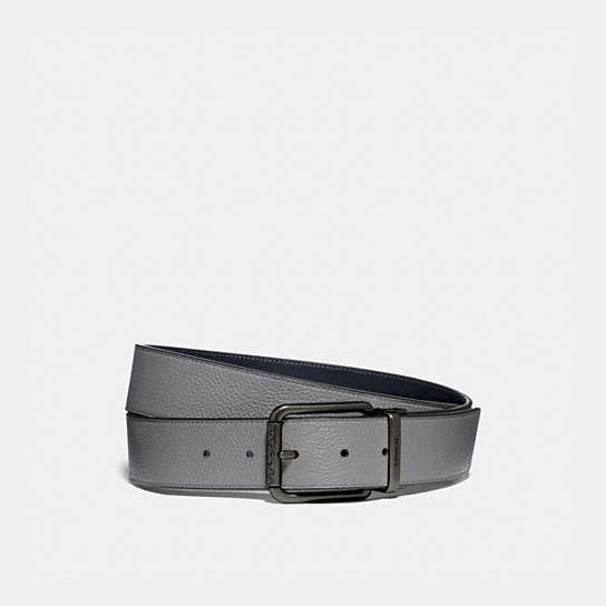 89276 - Roller Buckle Cut To Size Reversible Belt, 38 Mm Washed Steel/Midnight