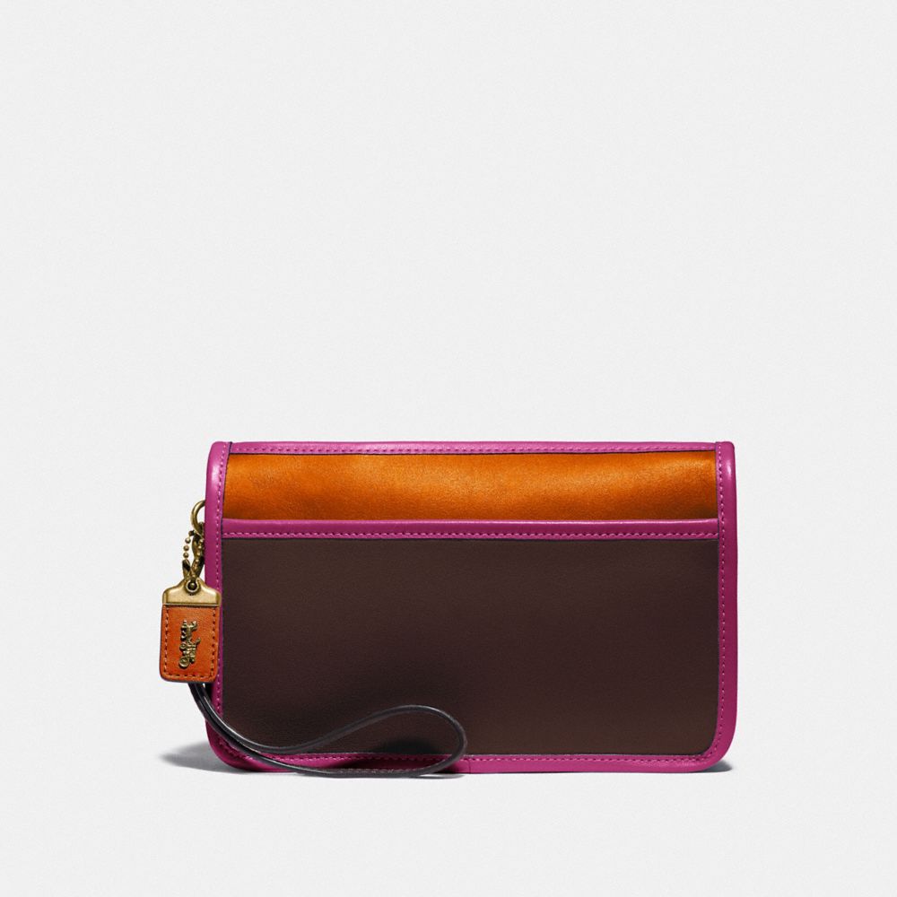 COACH 89328 BRITT WRISTLET IN COLORBLOCK B4/DARK-TEAK-MULTI