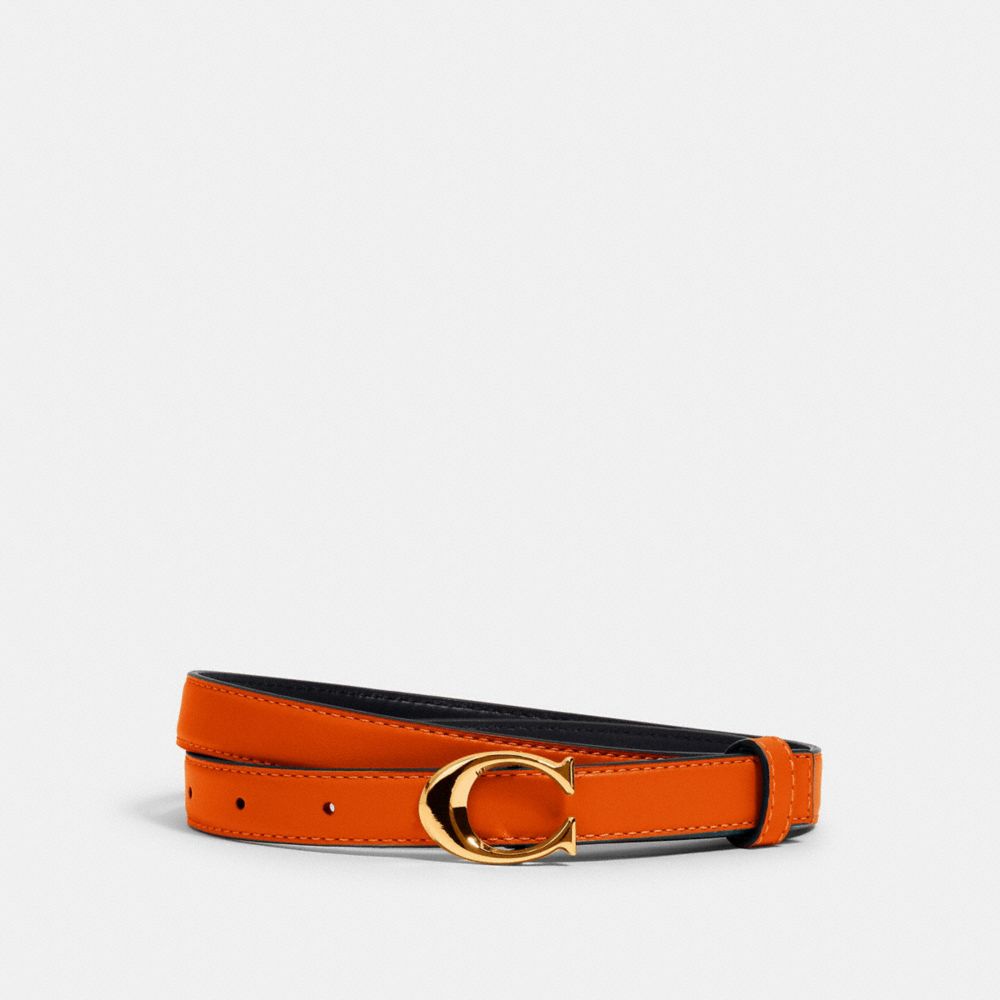 COACH 89352 Signature Buckle Belt, 18mm IM/SUNBEAM