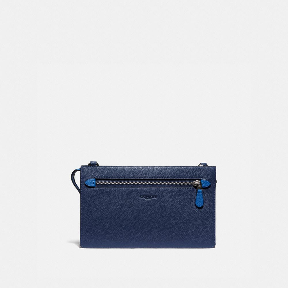 RIVINGTON CONVERTIBLE POUCH IN COLORBLOCK - 89422 - DEEP SKY/TRUE NAVY