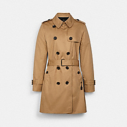 COACH 89622 Signature Lapel Trench CLASSIC KHAKI