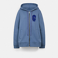 COACH PATCH ZIP HOODIE - 89625 - FRENCH BLUE