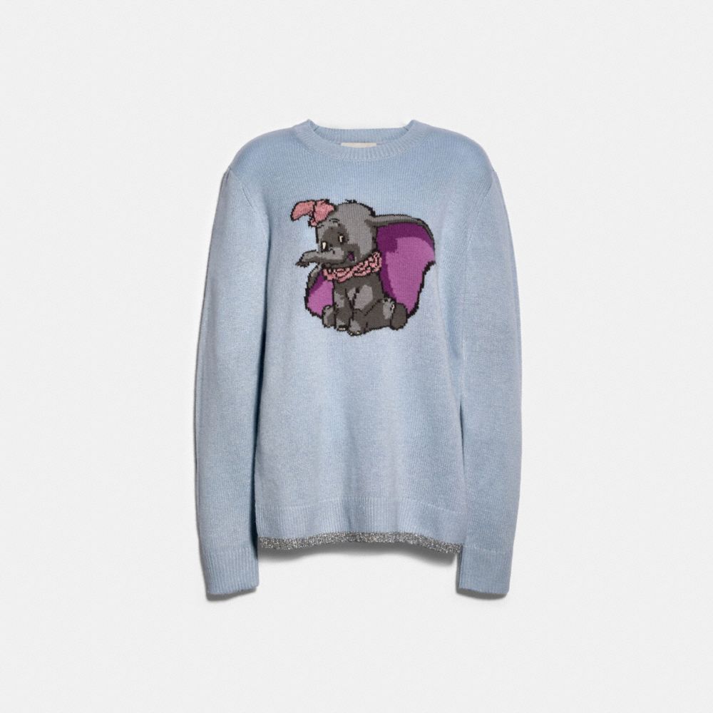 COACH 89632 Disney X Coach Dumbo Intarsia Sweater PALE BLUE