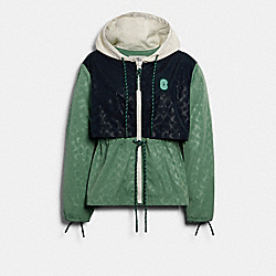 COACH 89635 Signature Sporty Jacket WASHED GREEN MULTI