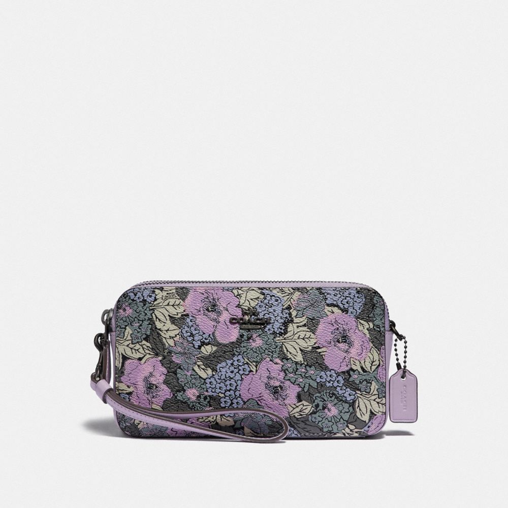 COACH 89661 KIRA CROSSBODY WITH HERITAGE FLORAL PRINT V5/SOFT LILAC MULTI