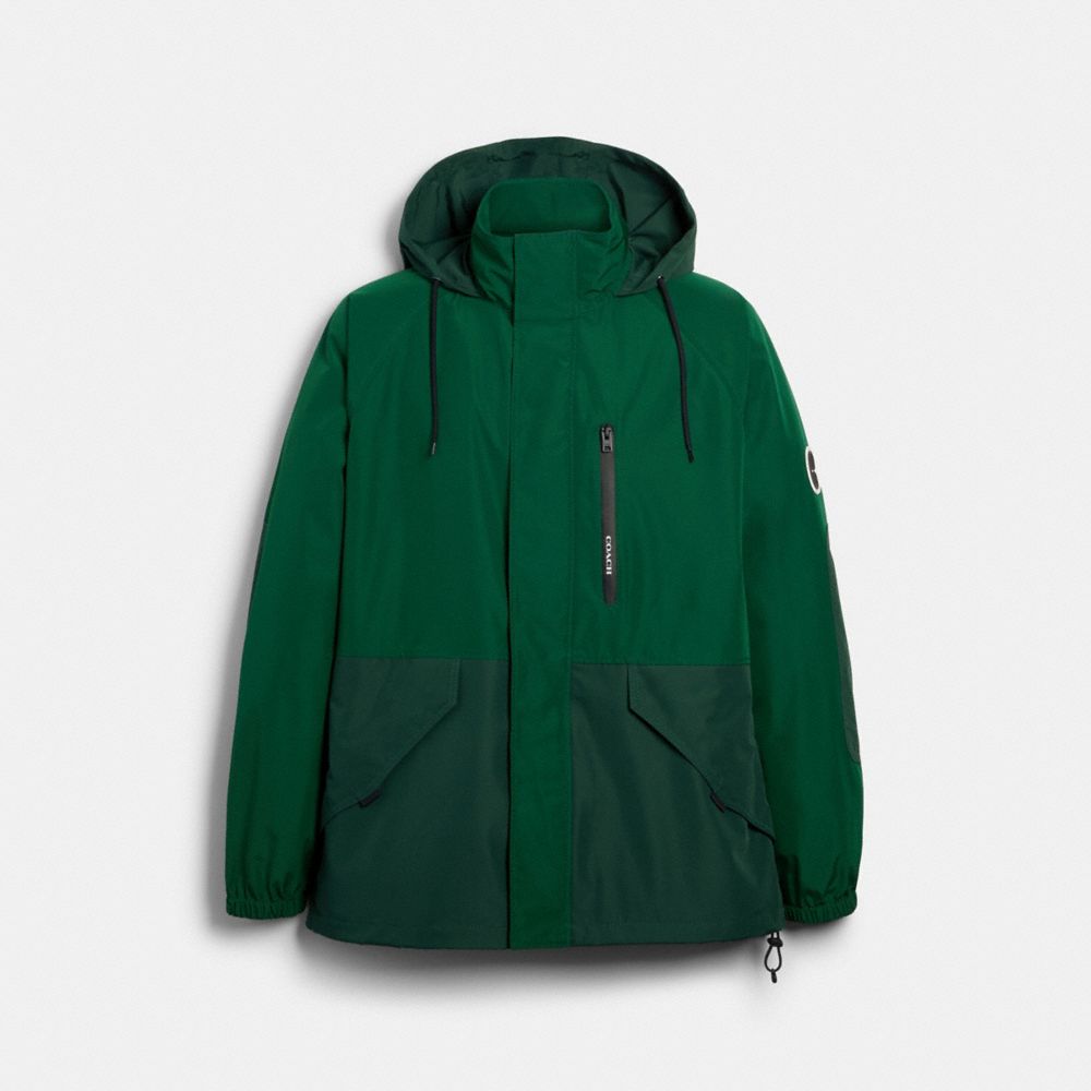 COACH RAIN REACTIVE WINDBREAKER - LEAF GREEN DEEP GREEN - 89735