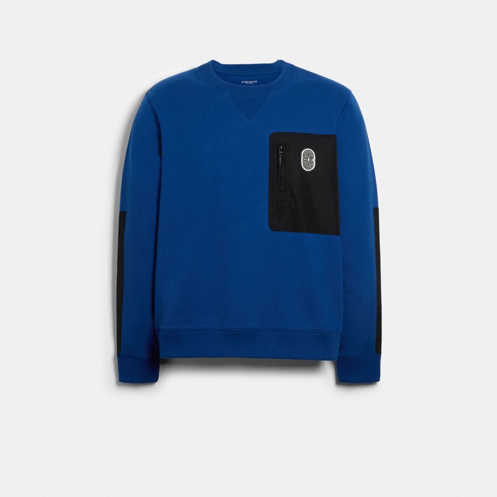 MIXED MEDIA SWEATSHIRT - 89748 - SAPPHIRE