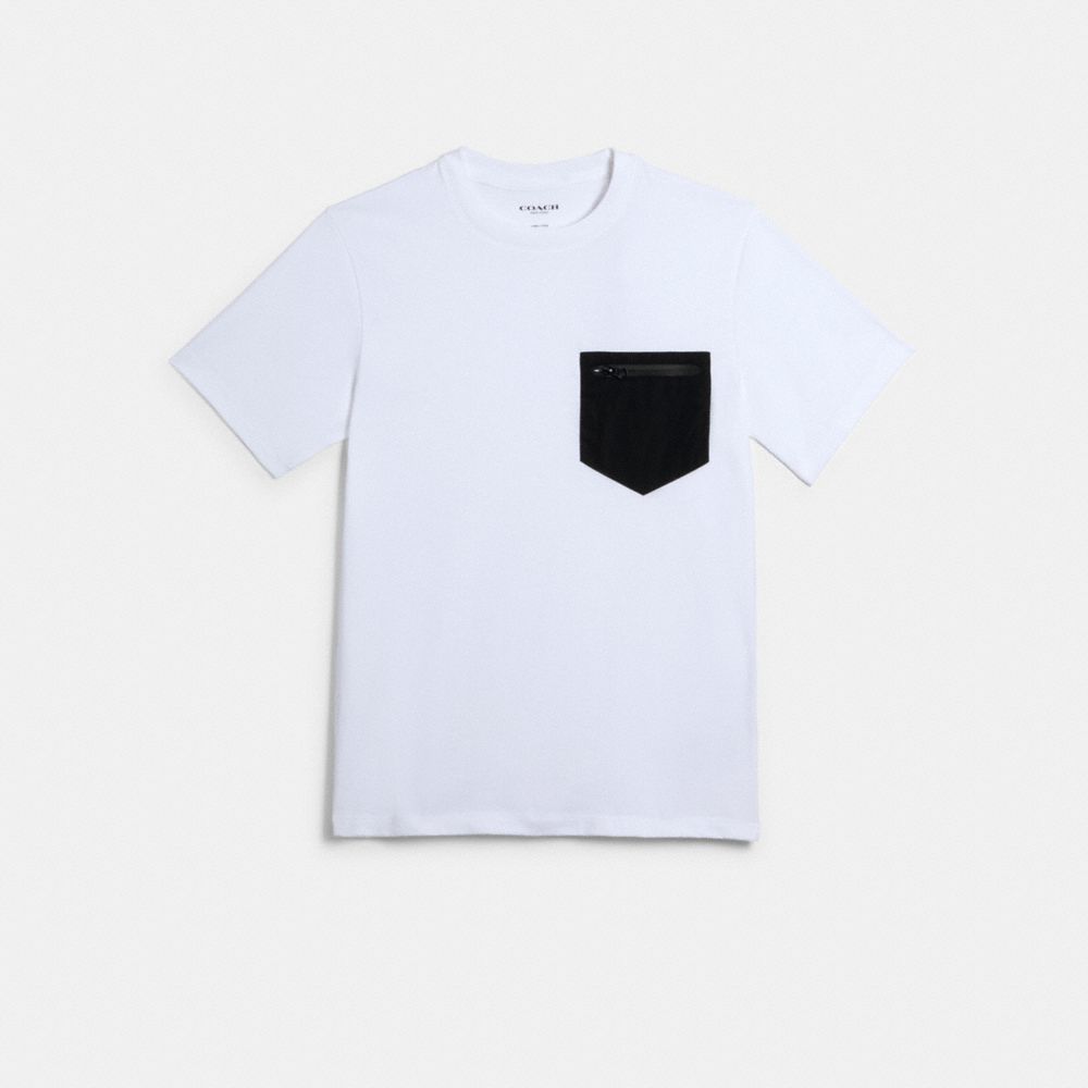 COACH 89749 Mixed Media T-shirt WHITE