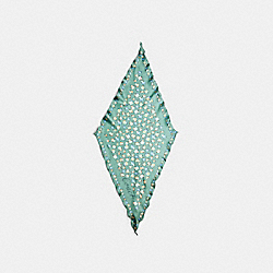 ESSENTIAL TEA ROSE SILK DIAMOND SCARF - WASHED GREEN - COACH 89796