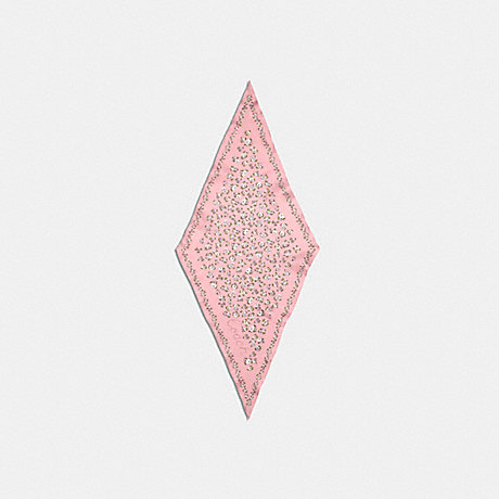 COACH Essential Tea Rose Silk Diamond Scarf - PINK - 89796