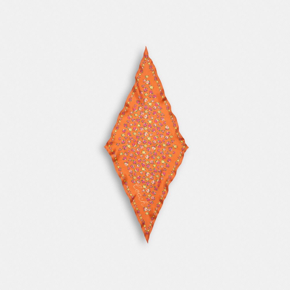 Essential Tea Rose Silk Diamond Scarf - 89796 - Candied Orange