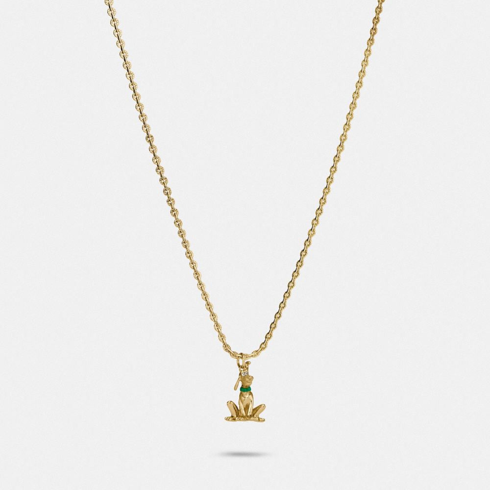 Disney X Coach Pluto Necklace - 89800 - Gold