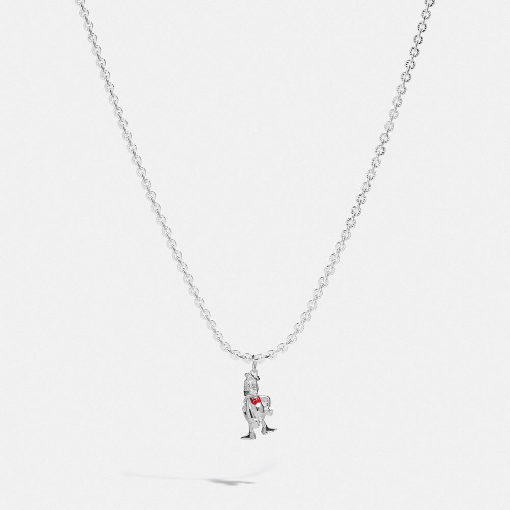 DISNEY X COACH DONALD DUCK NECKLACE - SILVER - COACH 89801