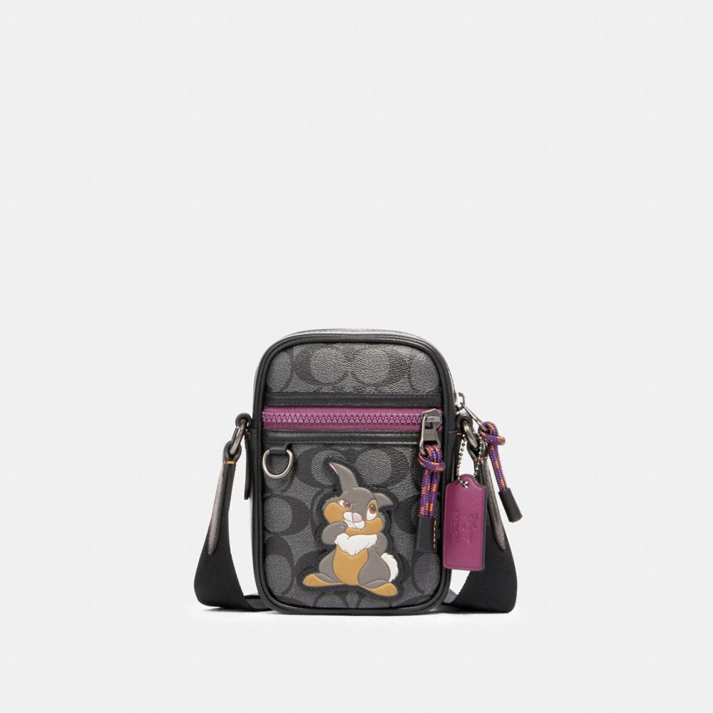 DISNEY X COACH TERRAIN CROSSBODY IN SIGNATURE CANVAS WITH THUMPER - 89902 - QB/CHARCOAL PLUM MULTI