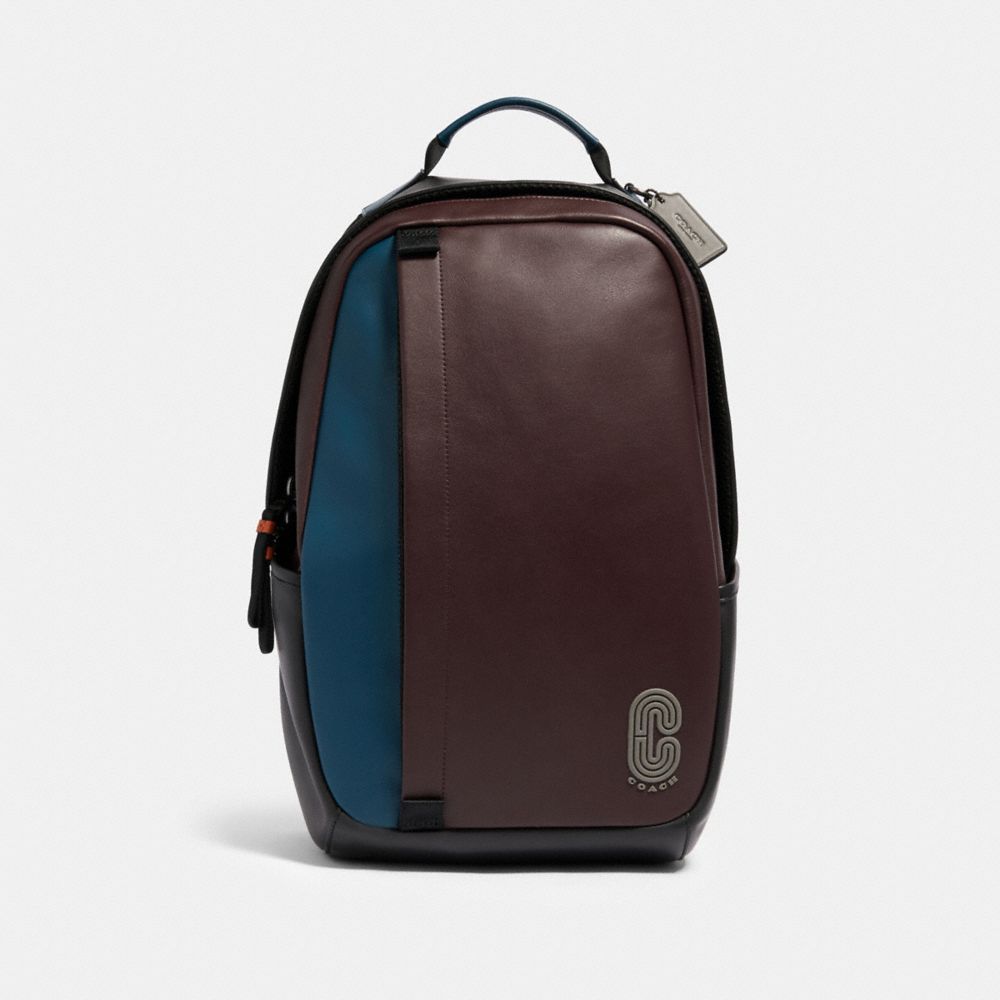 COACH 89924 EDGE BACKPACK IN COLORBLOCK QB/OXBLOOD-AEGEAN-MULTI