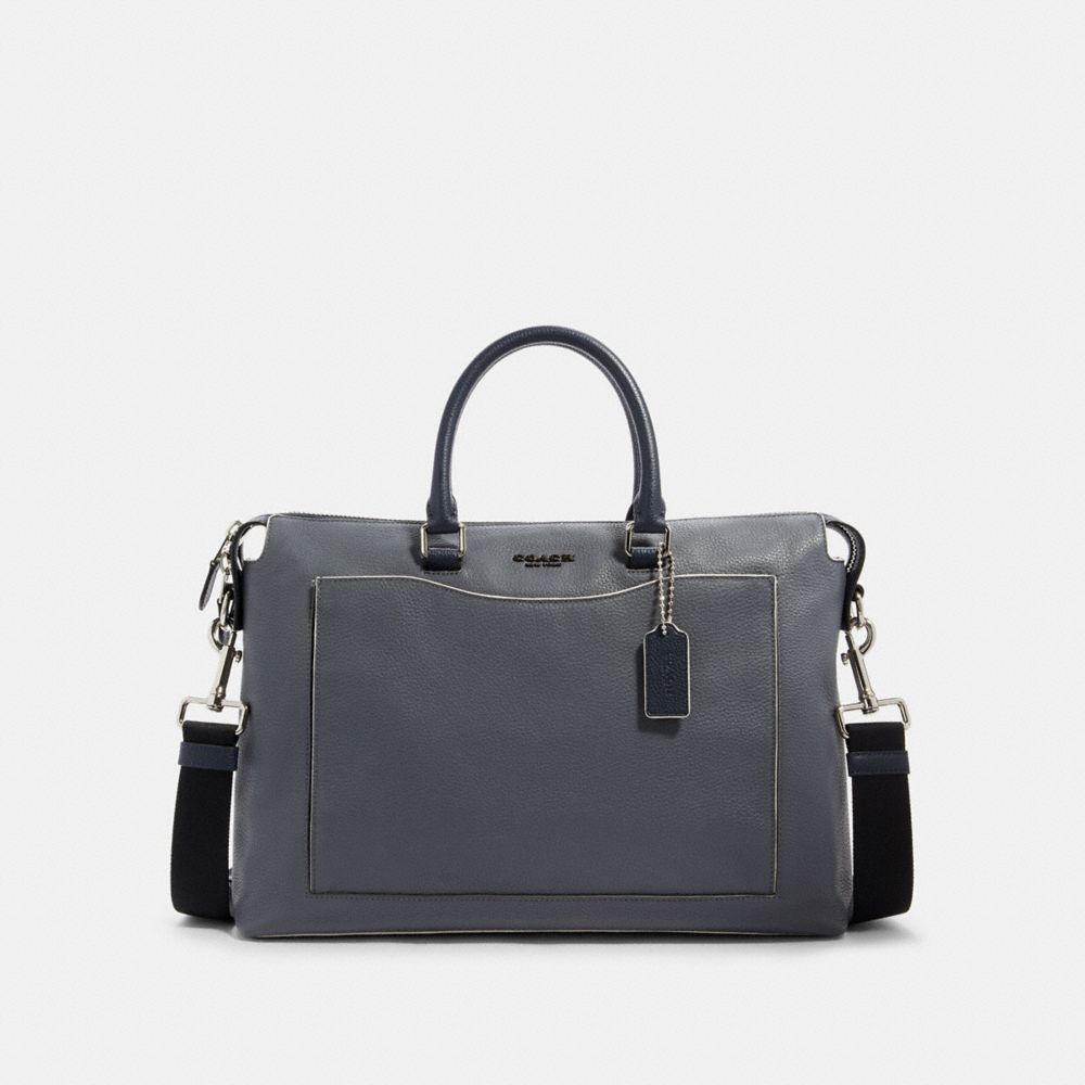 COACH BECKETT POCKET BRIEF - NI/INDUSTRIAL GREY/NAVY MULTI - 89953