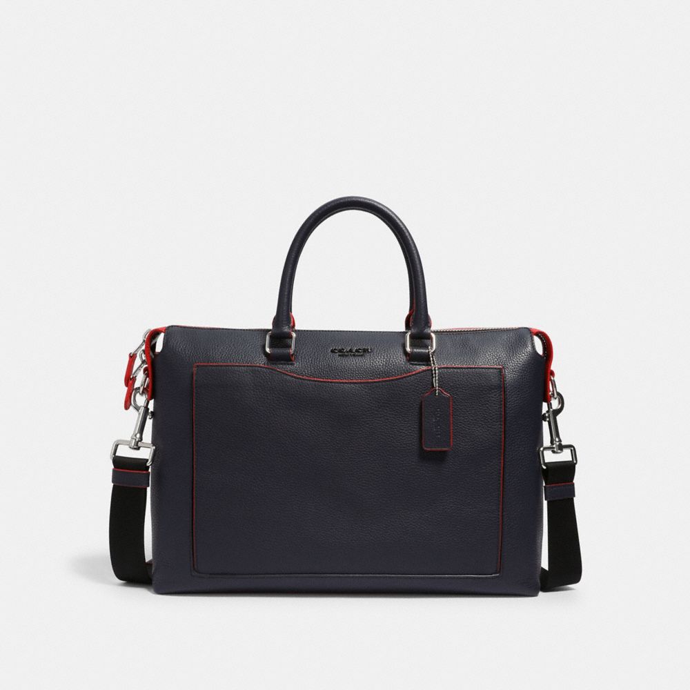 COACH 89953 BECKETT POCKET BRIEF NI/MIDNIGHT NAVY/MIAMI RED