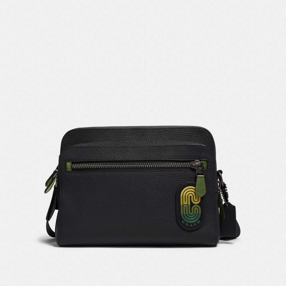 WEST CAMERA BAG IN COLORBLOCK WITH COACH PATCH - QB/BLACK MULTI - COACH 89964