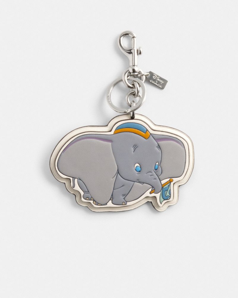 DISNEY X COACH BAG CHARM WITH DUMBO - SV/CHALK MULTI - COACH 89990