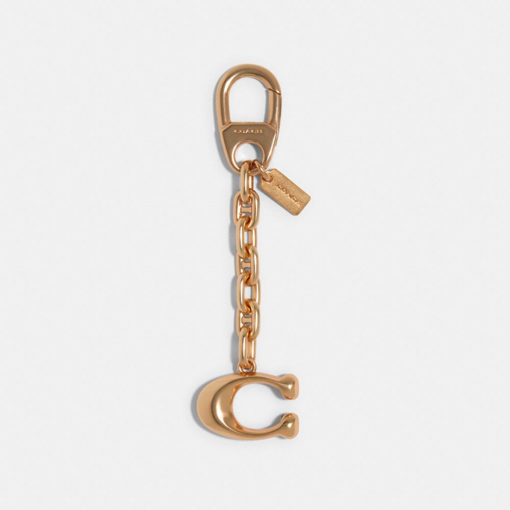 3D SIGNATURE BAG CHARM - 90019 - IMITATION GOLD