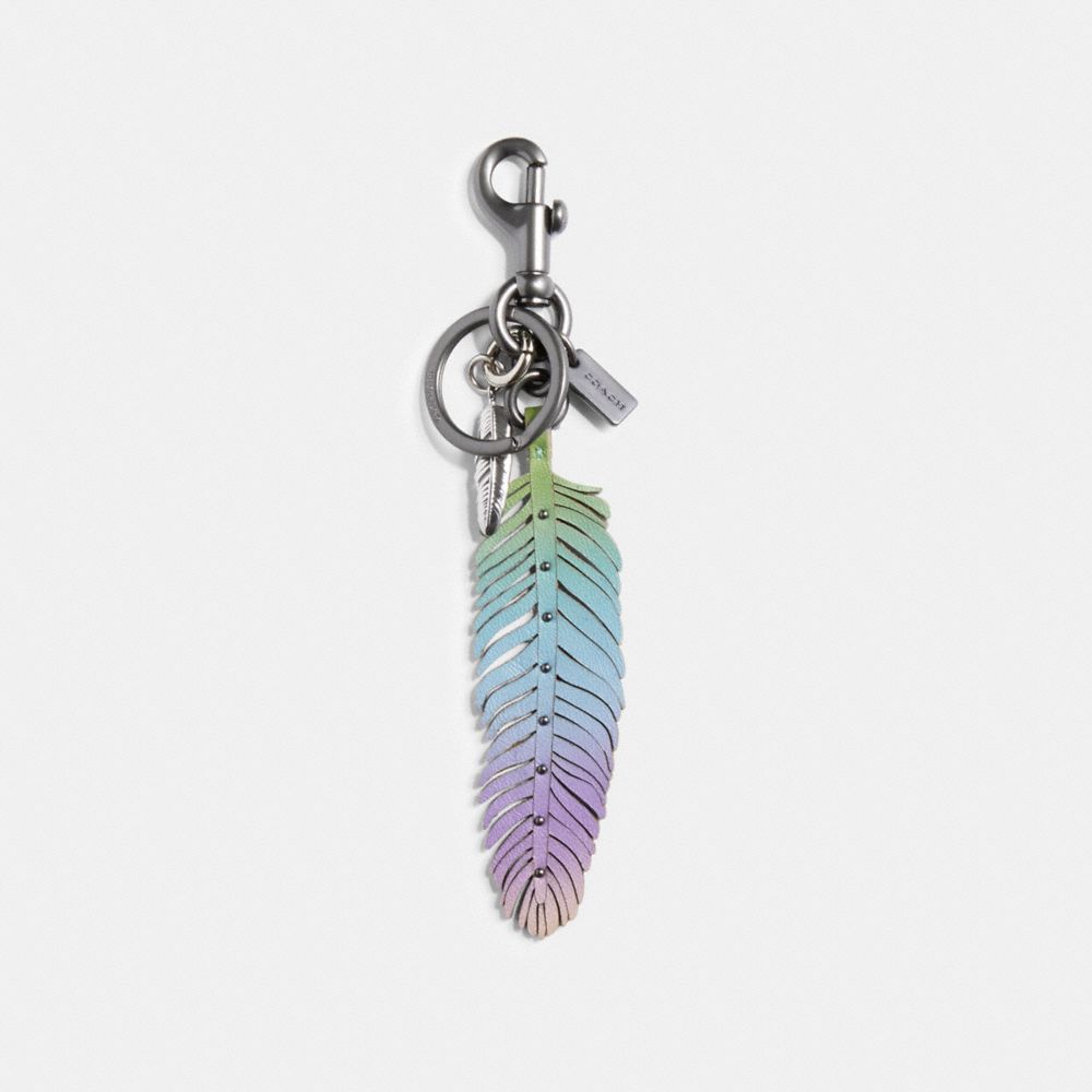 COACH 90067 OMBRE FEATHER BAG CHARM GM/MULTI